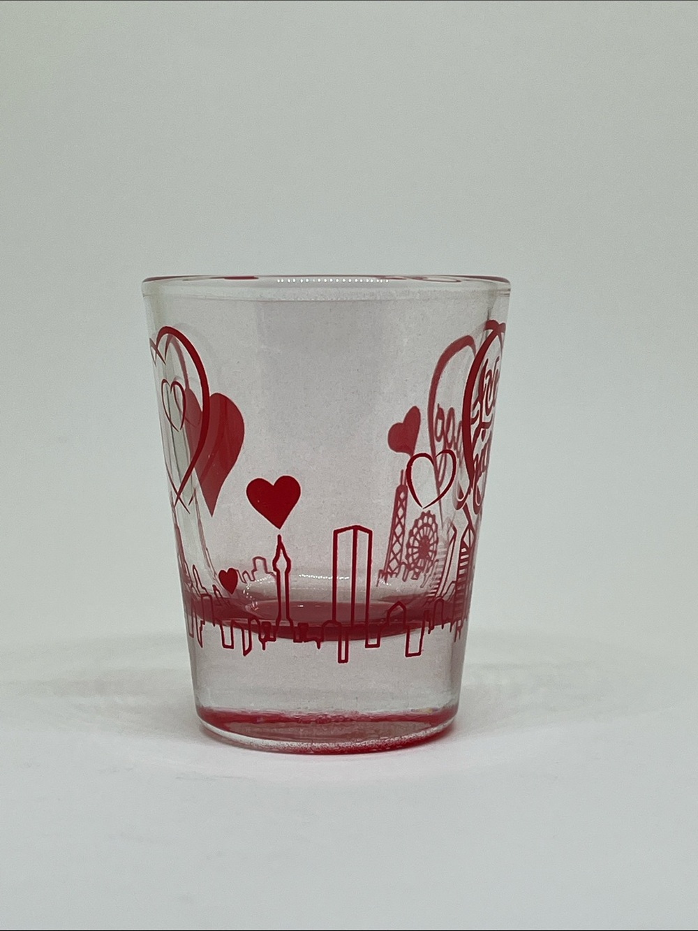 Red Heart Chicago Skyline Shot Glass - Picture 3 of 4